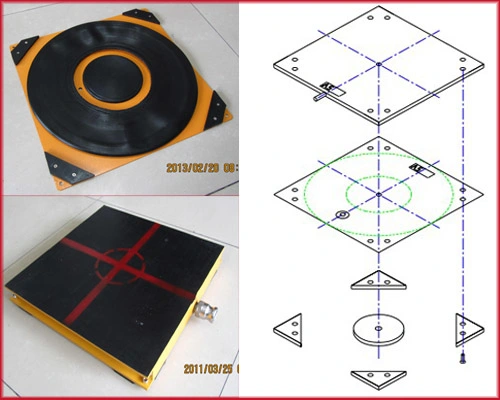 Mounted Air Pads Air Cushions, Air Skates Mover Customized as Demand Works for Machines Permanent Air Casters, Air Roller Skids