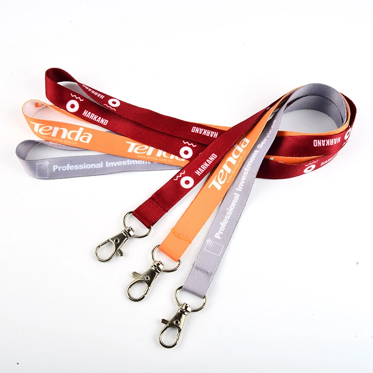 Safety Designer Silk Woven Clip Sublimation Card Holder Neck Phone Keychain Anime Lanyards with Logo Custom Polyester Lanyard