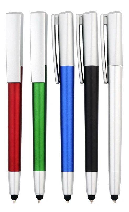 Stylo à bille en plastique de bureau, stylet, stylo à bille d'écran tactile, stylo à bille d'affaires, stylo à bille avec logo personnalisé, stylo à bille cadeau promotionnel