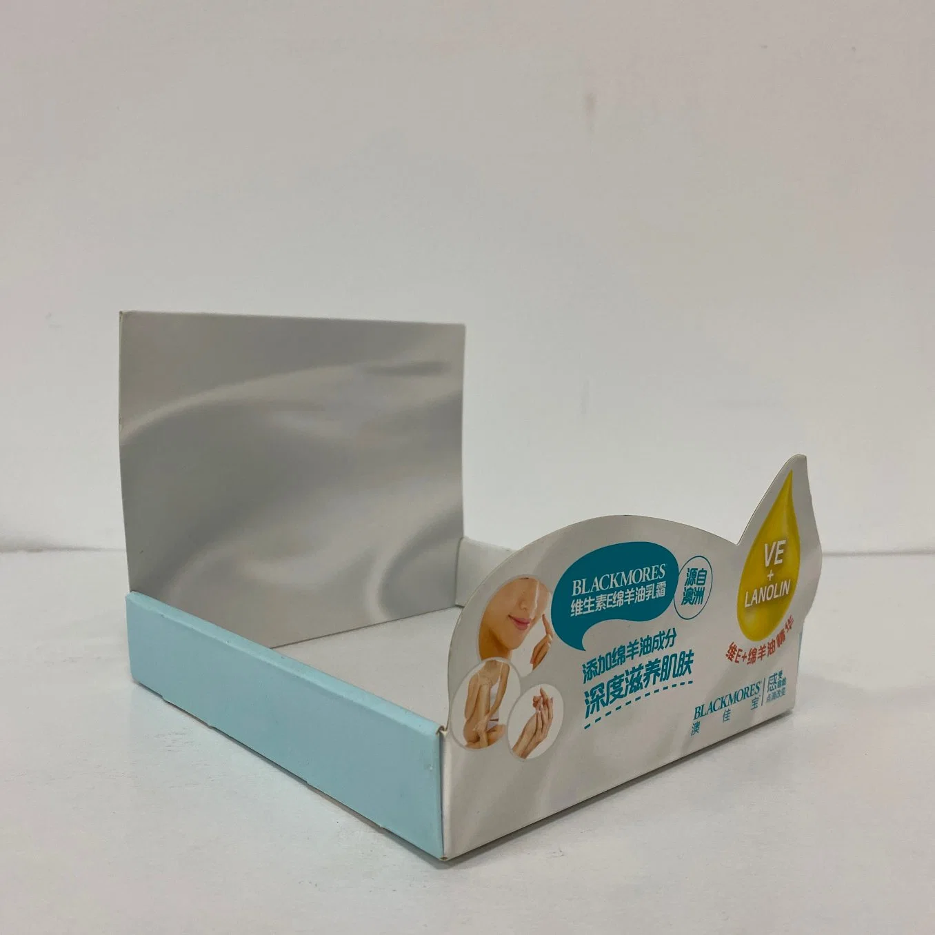 Retail Shop Shelf Ready Tray Packaging Paper Display Box, Folding Corrugated Cardboard Carton Pop up Display Box