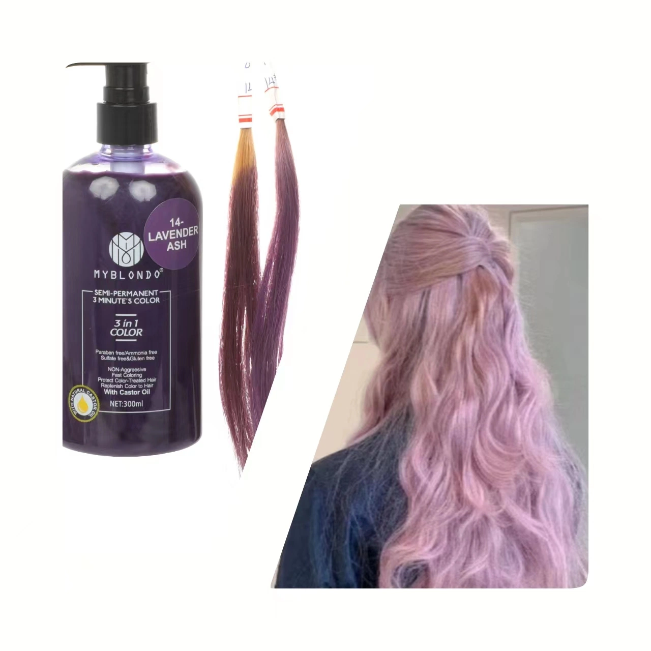 Nonirritating Private Label Hair Color Conditioner Set Home Hair Color Treatment