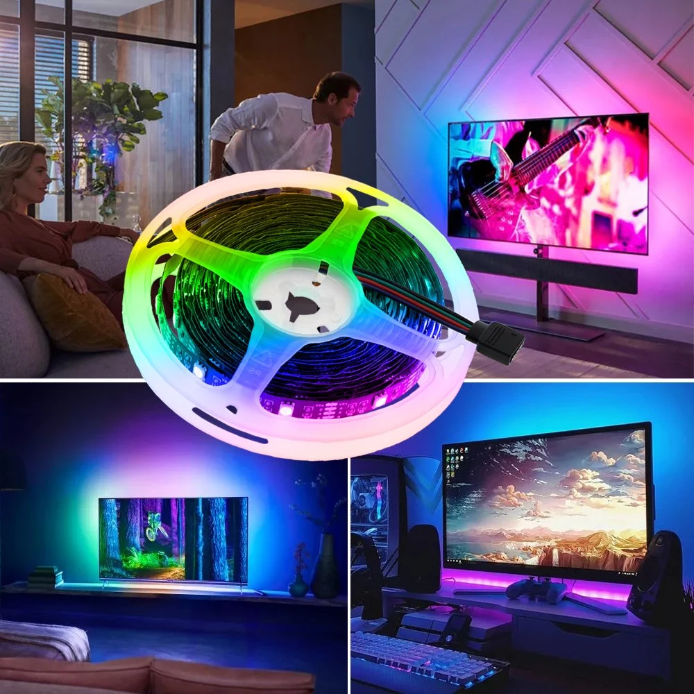 RGB Changeable USB LED Strip 5050 DIY Flexible LED Light Bluetooth Control / Music Control LED TV Background Lighting