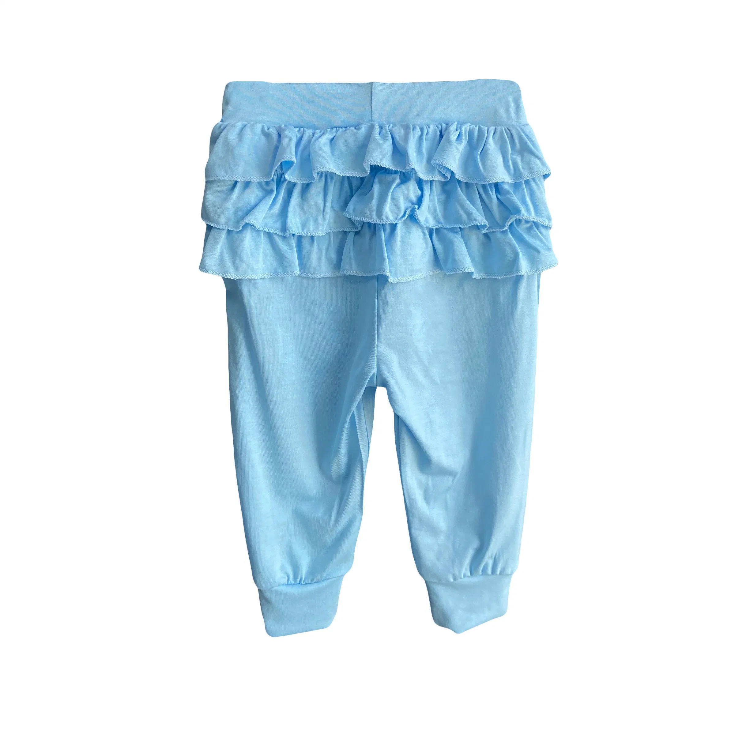 Benutzerdefinierte Großhandel Kleinkind Bambus Spandex Neugeborene Baby Mädchen Rüschen Kleinkind Bekleidung Shorts Hose