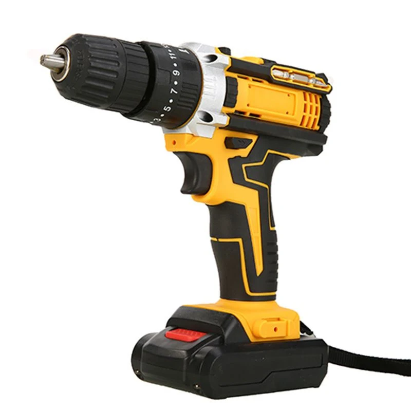 24V Electric Cordless Drill Screwdriver Lithium Rechargeable Brushless Electric Impact Drill Battery Power Tool