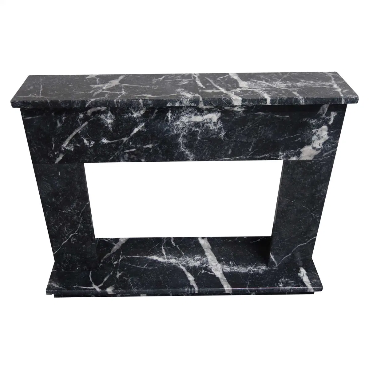 Black Marble Fireplace Mantel (YXFP-037)