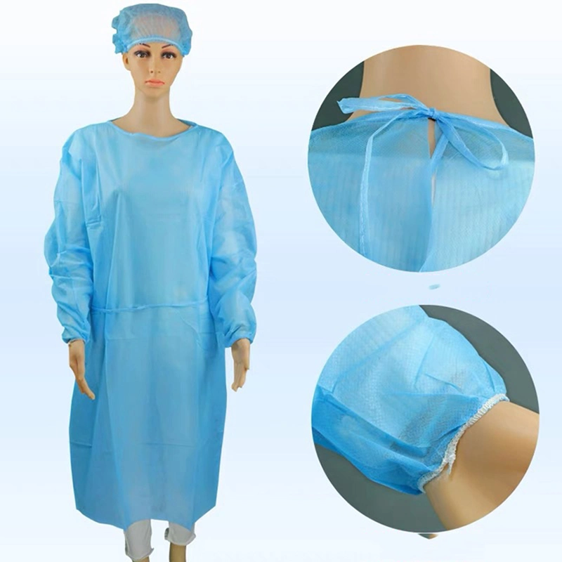 Disposable PP PE SMS Nonwoven Cleaning Cloth Isolation Gown