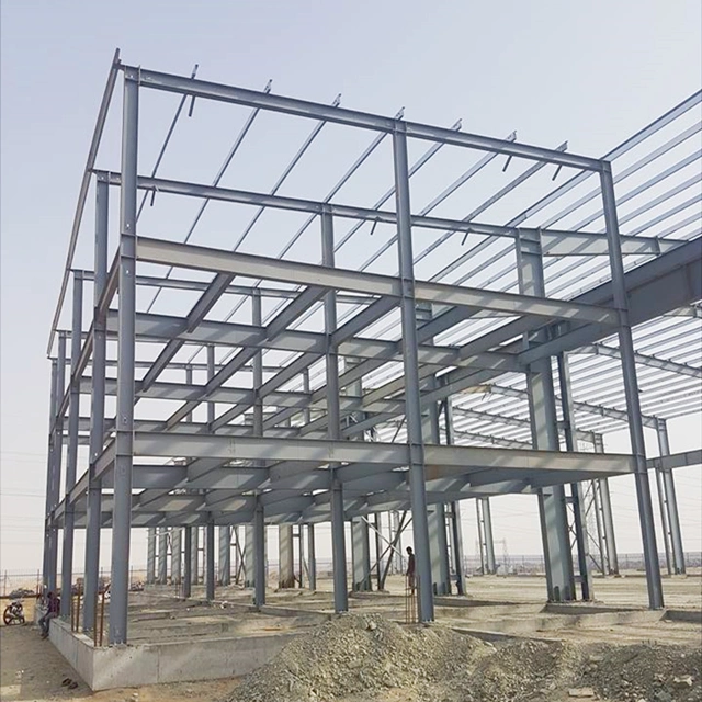 Peso ligero económico asequible instalación rápida estructura de acero para Taller de almacén Garaje Hangar