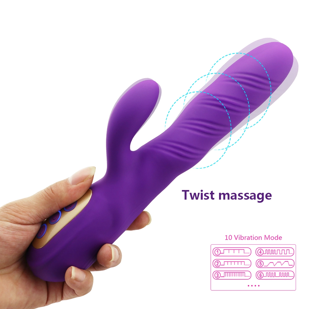 G-Spot Rabbit Vibrator for Clitoris Stimulation USB Rechargeable Waterproof Dildo Vibrator Dual Motors Clit Vagina Stimulator