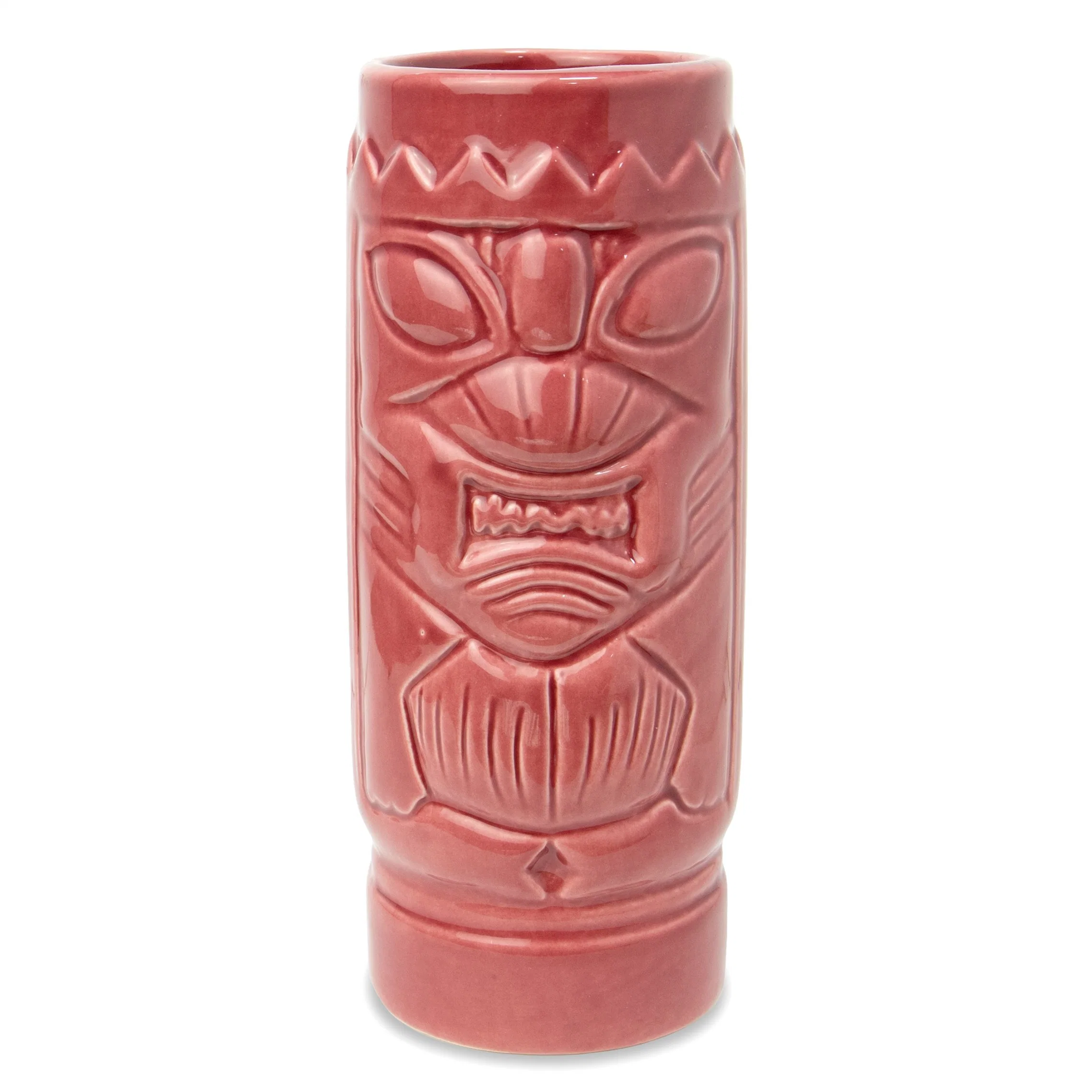 Taza de cerámica Tiki misteriosa, feliz y caliente