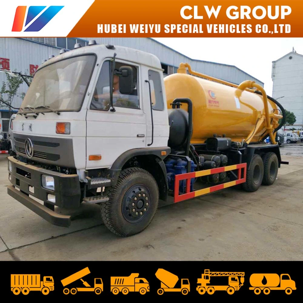 Customized 18m3 Vacuum Pump Cleaning Slurries Sludges Sewage Suction Truck