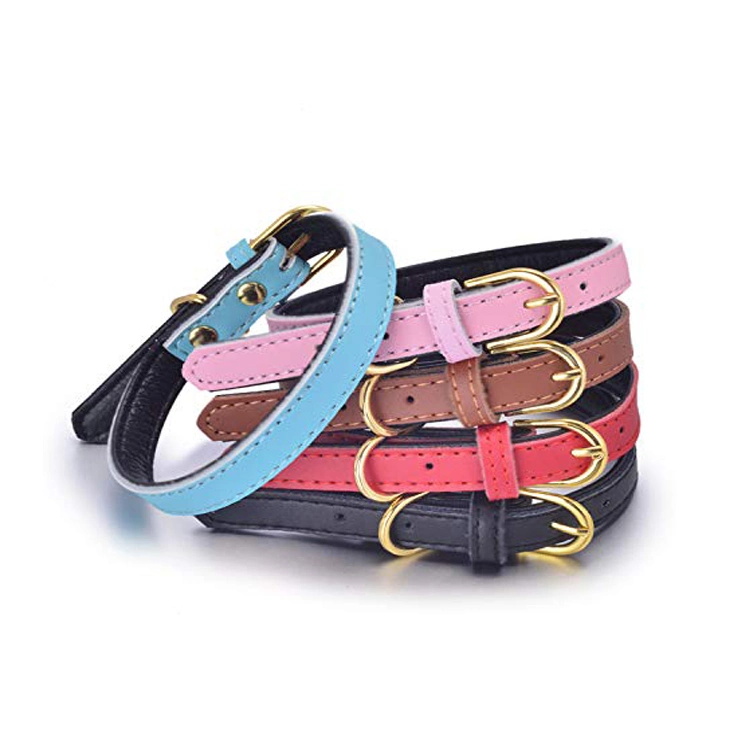 Fashion Factory Direct Customized Color PU Leather Dog Collar for Pet