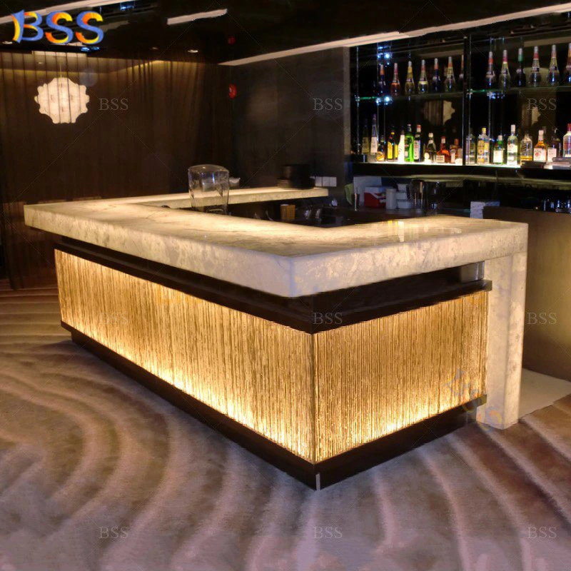 Contador de Bar moderno para Casa Luxury Marble Bar Counter