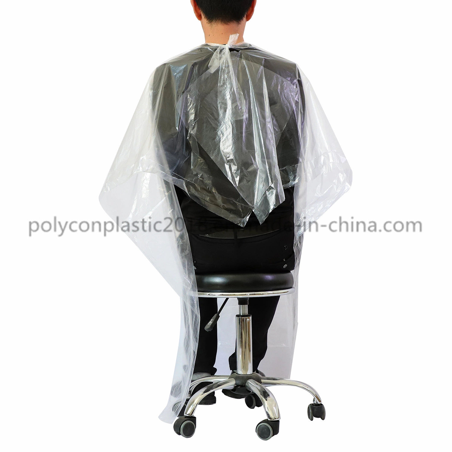 Transparent Cooking Factory Directly Sales Disposable Plastic Barber Apron for Salon