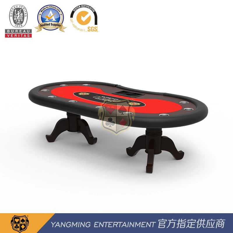 Customized Solid Wood Casino Table Tiger Shaped Poker Club Games Competitions