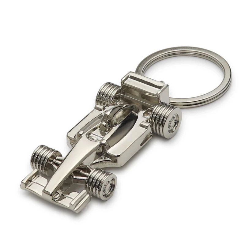 Großhandel/Lieferant F1 Spielzeug Edelstahl 3D Custom Car Key Chain Metall Handwerk Hot Verkauf Souvenir Geschenk Schlüsselanhänger