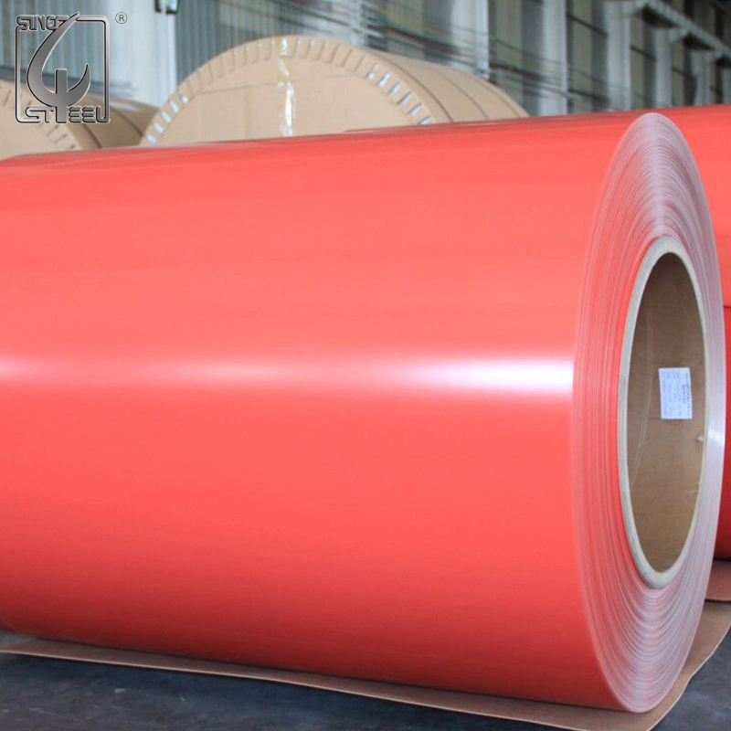 ASTM 1000 3000 5000 Cor Ral Prepainted Rolo de alumínio para construção