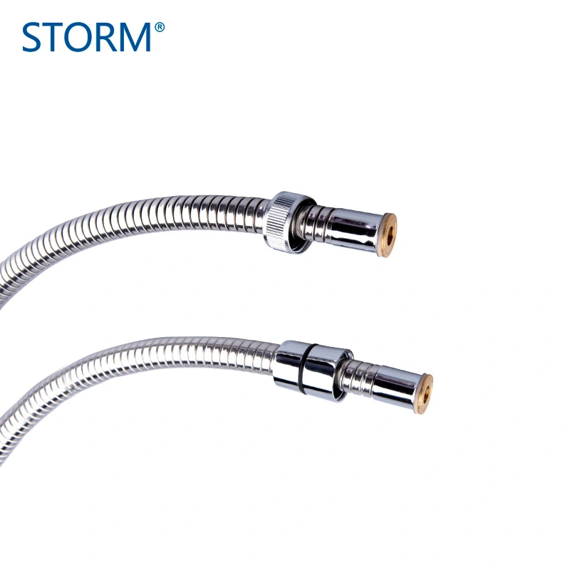 Sanitary Ware Faucet Pipe Double Lock Stainless Steel Extensible Tube Shower Hose