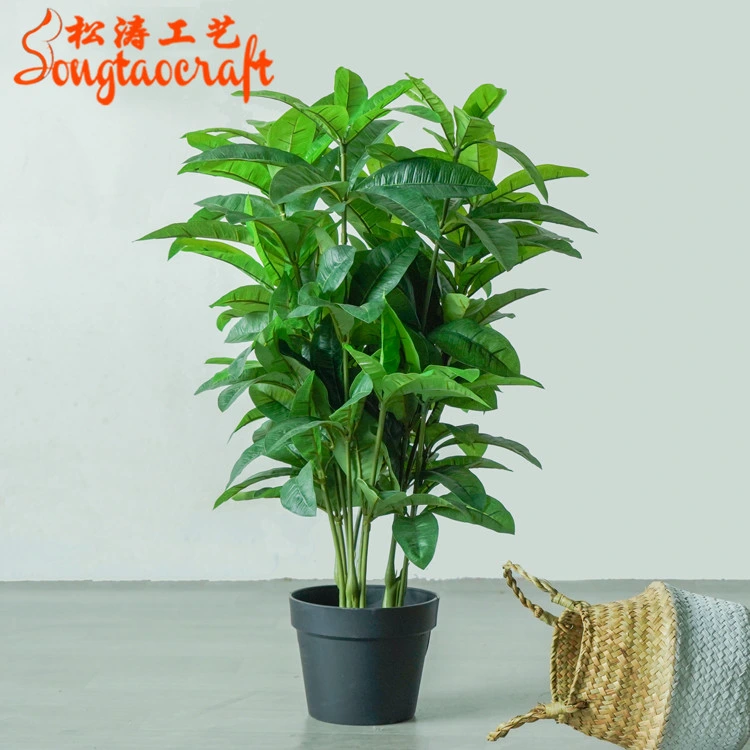 Indoor Decorative Pachira Macrocarpa Evergreen Artificial Bonsai Money Tree for Home Decor