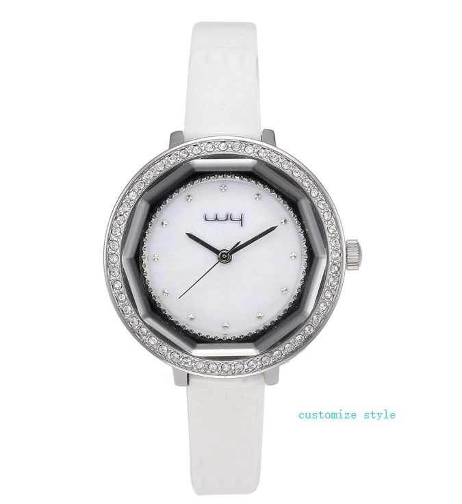 Jewelry Fashion Wrist Lady PU and Leather Strap Watch (WY-048)