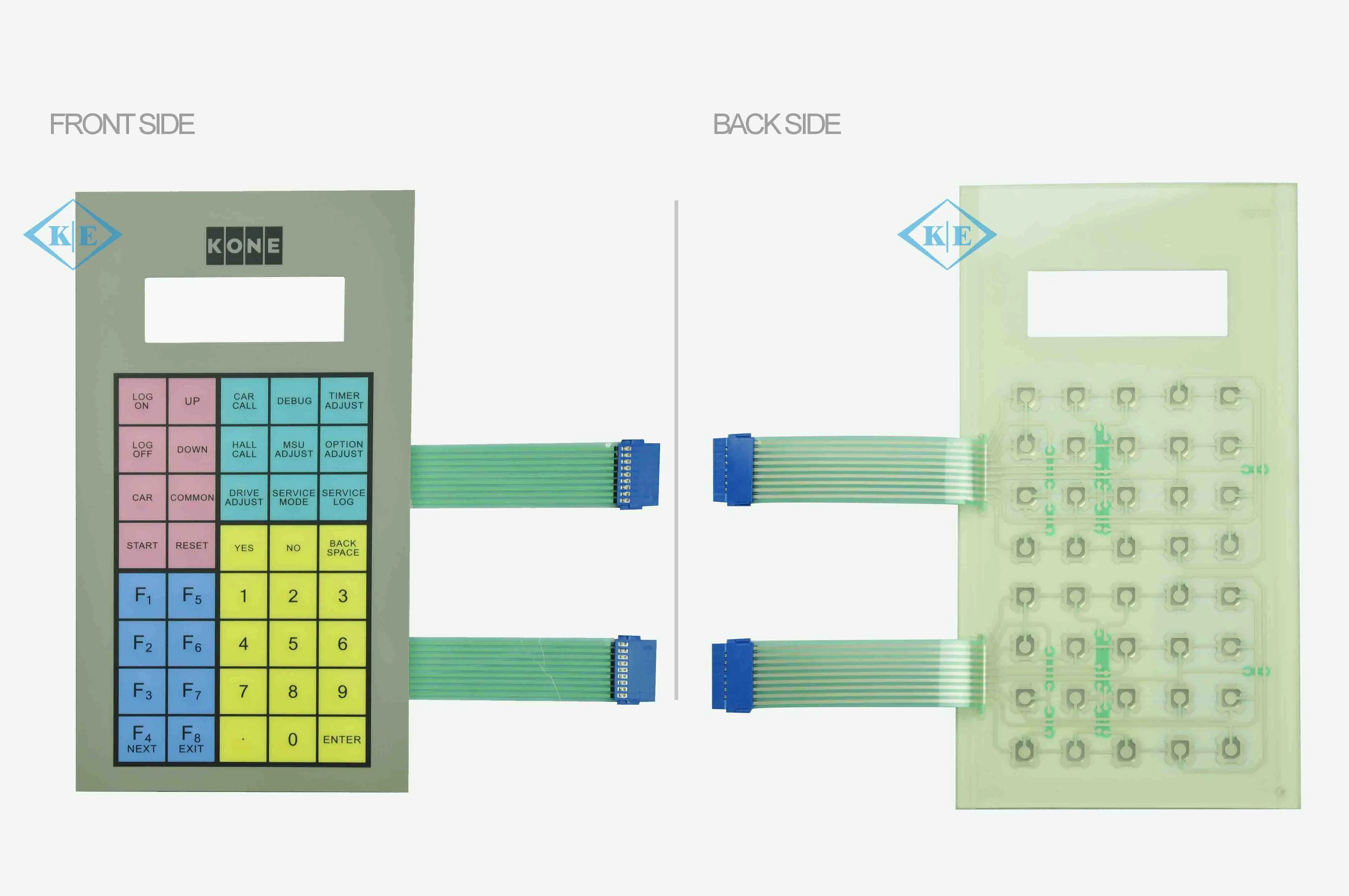 Membrane Switch Keypad with Metal Domes and Berg Connector