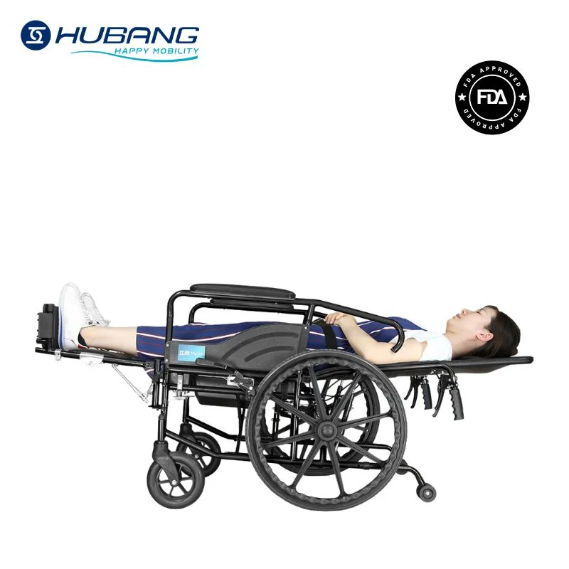 Aluminum Commode Wheelchair Hydraulic Lift Health Care Equipment Foldable Manual Wheel Chair