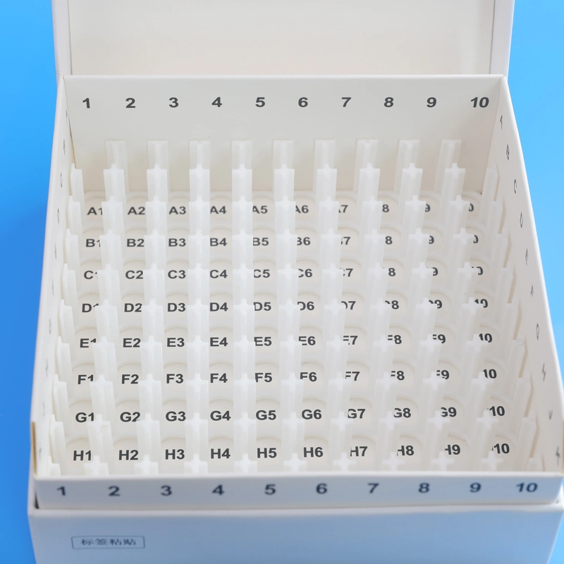 Material de laboratório de papelão de papel 81 Bem Cryovial Caixa de Armazenamento do Tubo