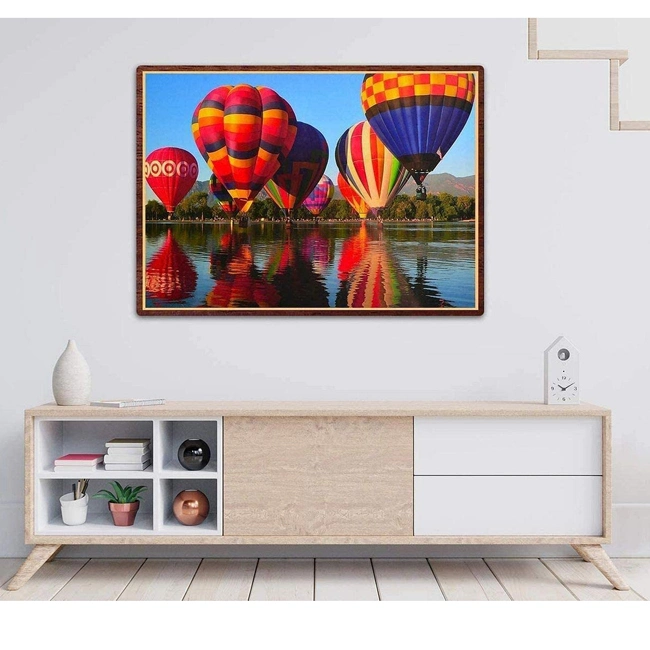 OEM/ODM peinture ballon à air chaud belle Art Block Custom Design 1000 pièces Jigsaw Sublimation adulte puzzles cadeau promotionnel