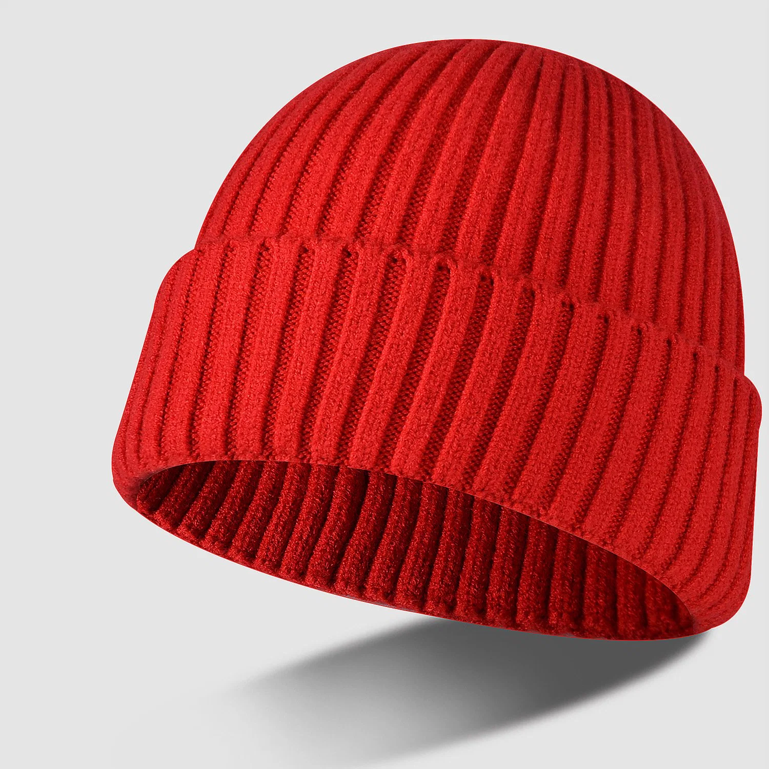 Großhandel Strickmütze Tragen Halten Warm Winter Kopf Wrap Hut Einfarbige, Individuelle Beanie-Mütze