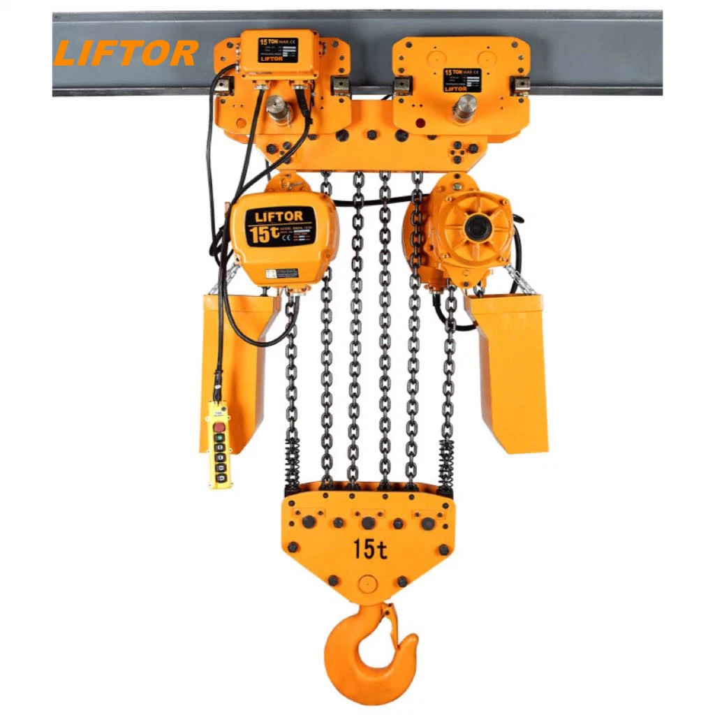 2ton 2000kg 4400bl 20FT Double Chains Electric Chain Hoist with Push Button Brake System From China Supplier