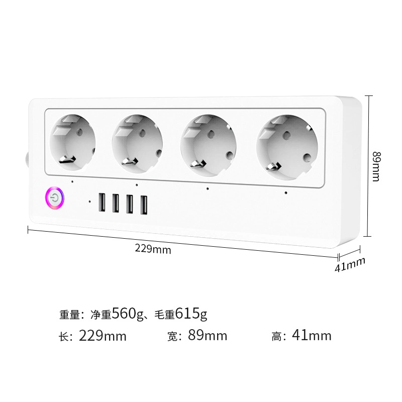 Factory Directly Provides Intelligent Socket USB Remote Control European Regulation Intelligent Socket