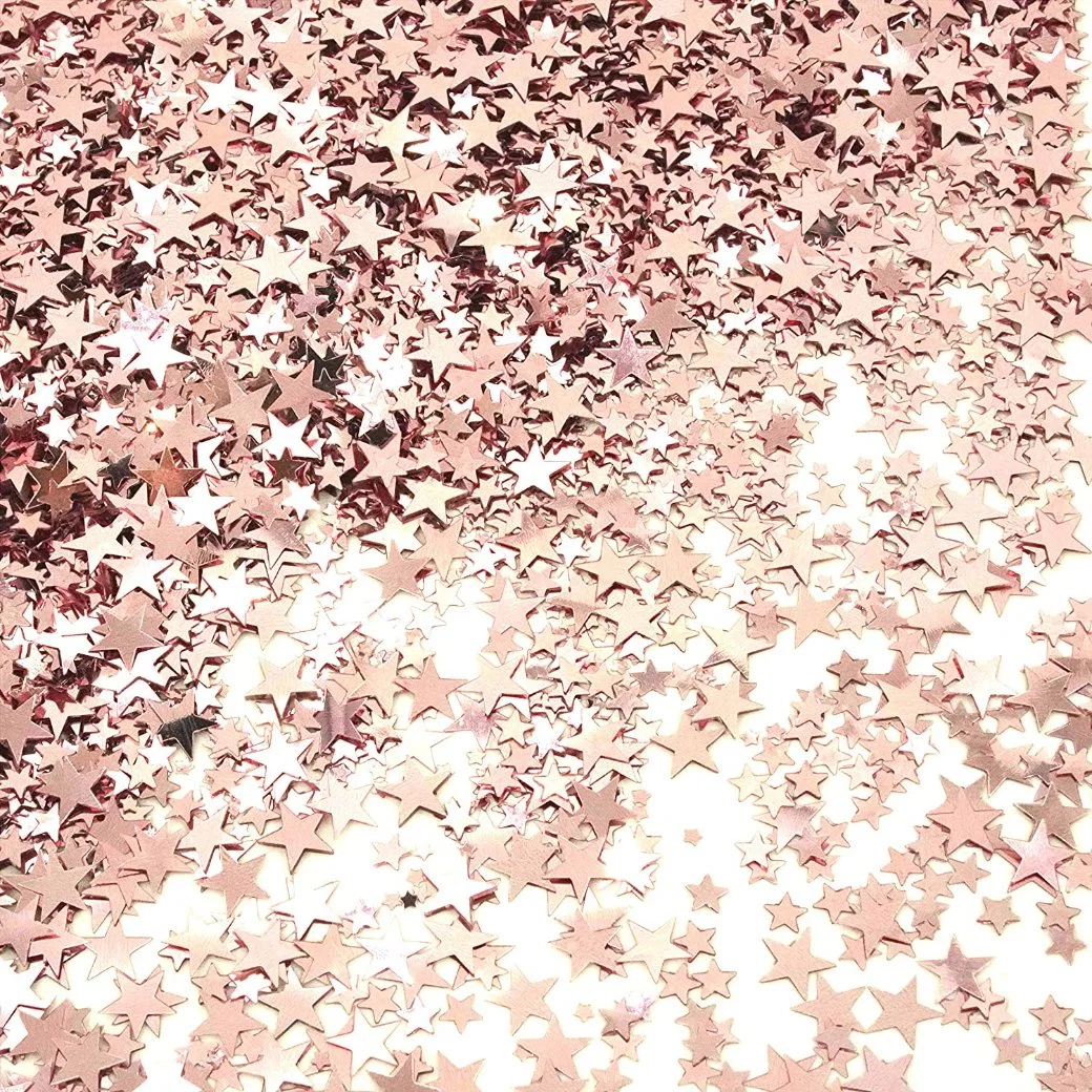 Rose-Gold Metallic Glitter Folie Confetti 8mm Runde Pailletten Hochzeitsdekoration Festival Party Supplies Weihnachtsfeier Gefälligkeiten