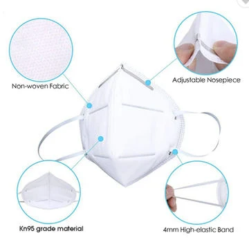 Ffp2 Kn95 N95 Face Mask with Vent Valve Medical Surgical Flu Virus Bacteria Earloop Face Mask