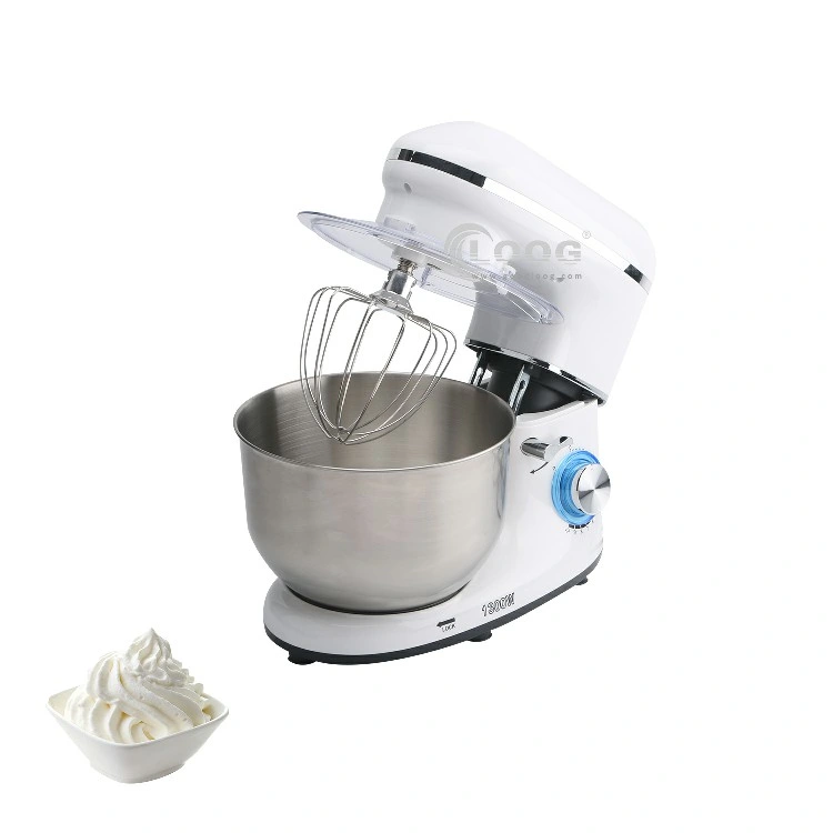 Wholesale/Supplier Household Stand Mixer Stainless Steel Bowl Kitchen Food Blender Cream Egg Whisk Cake Dough Kneader Bread Mixer Maker with Dough Hook Removable Bowl