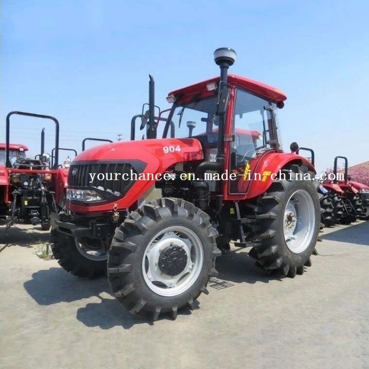 Le Cambodge Hot Sale DQ904 90HP 4WD Paddy tracteur de ferme agricole de pneus fabriqués en Chine