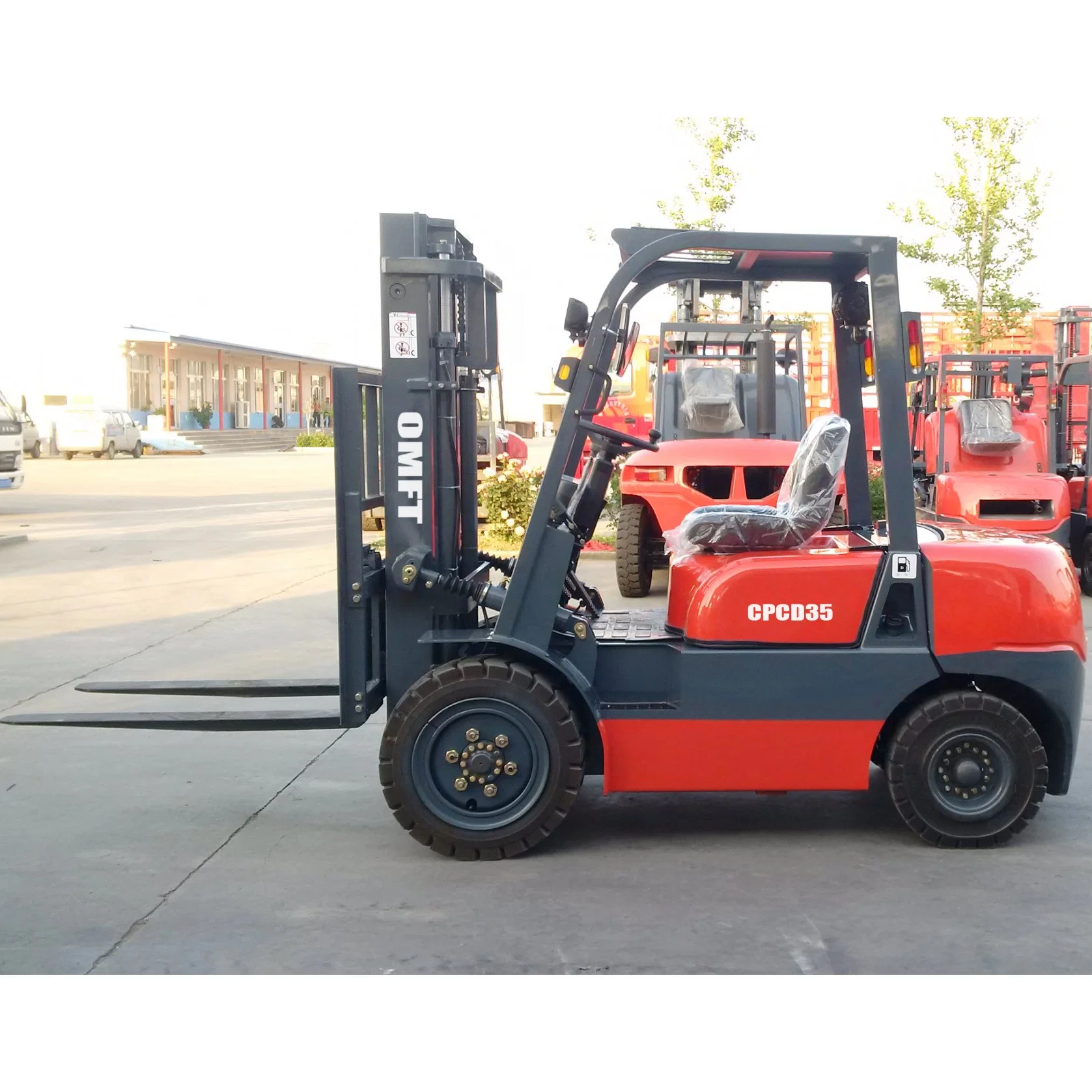 3.5ton 3500kg Cpcd35 Diesel Forklift Truck with 4.0m 4000mm Mast Duplex with Free Lift