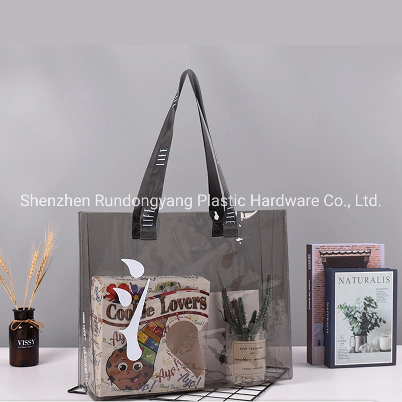 Popular Recycled Custom Logo Plastic PVC Transparent Bag PVC Tote Bag Stand up Pouch