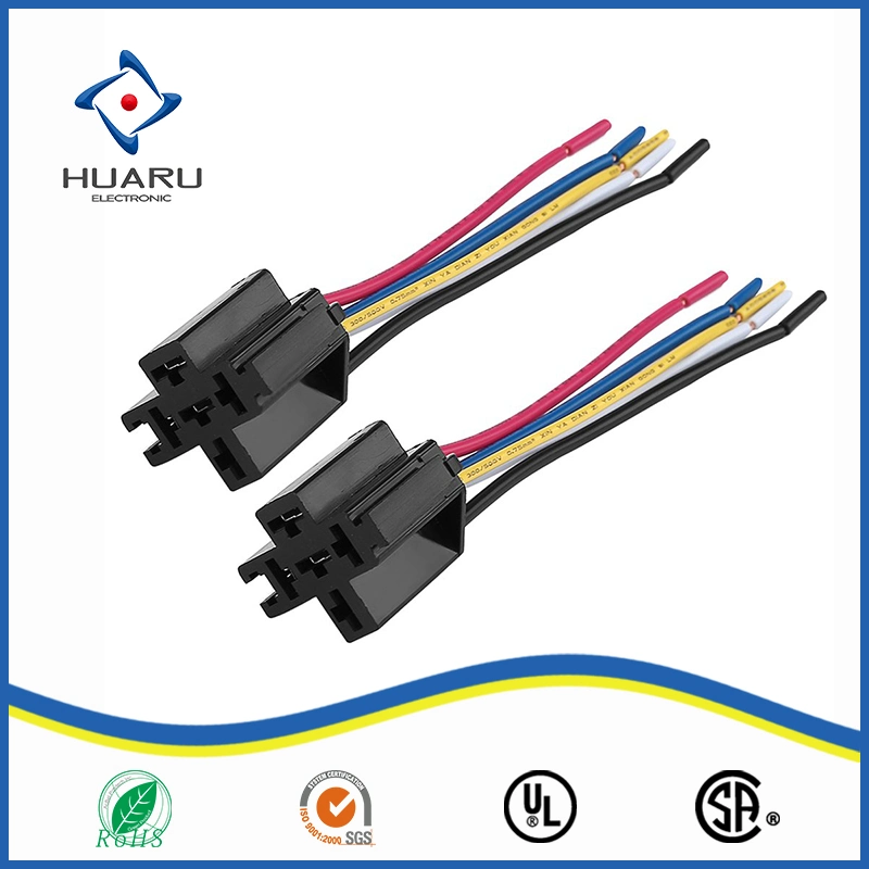 5 Pin for Car Automotive Relay Meticulous Plastic Material Relay Socket