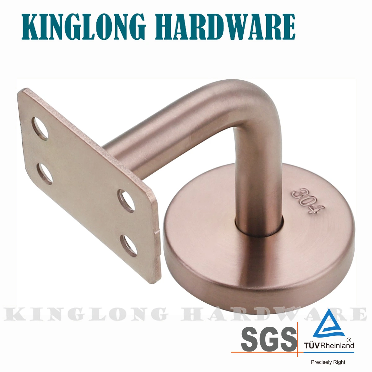 New Style Gold Stair Handrail Fitting Fixed/Adjustable Staircase Railing Brackets