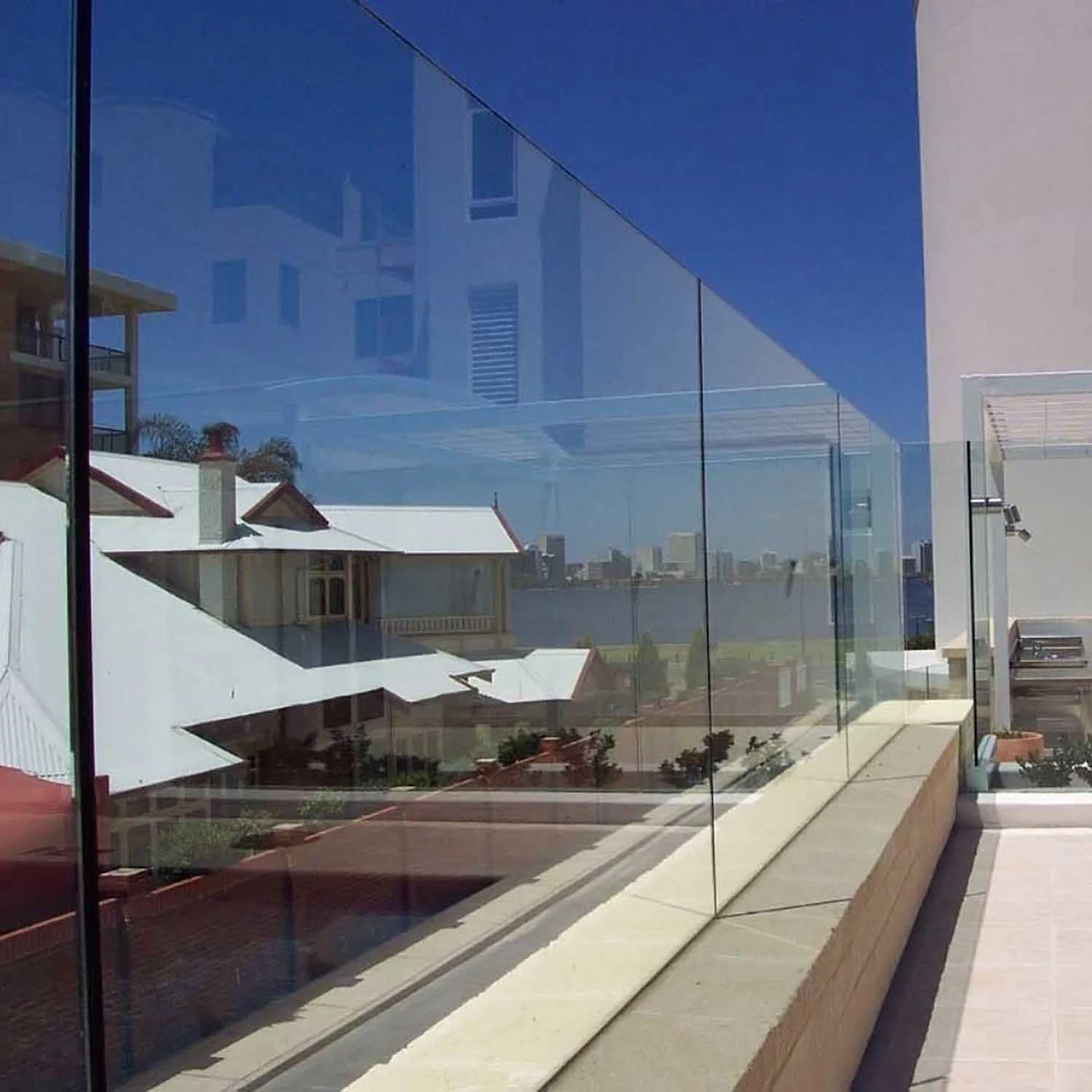 Outdoor Decking Terrace Balcony Safety Toughened Glass Fence