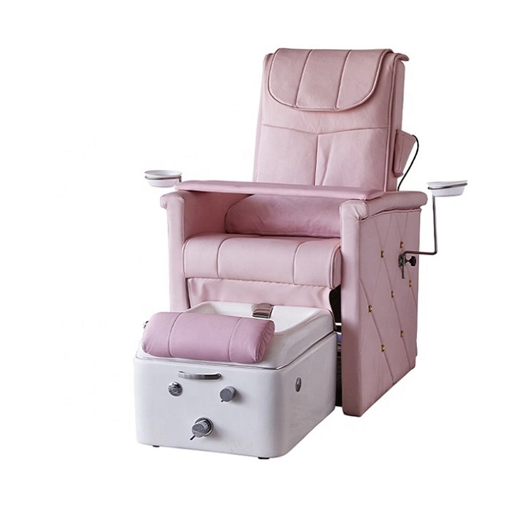 Chinese Manufacturer Hot Sales Beauty SPA Massage Bed Pink Pedicure Chair Set