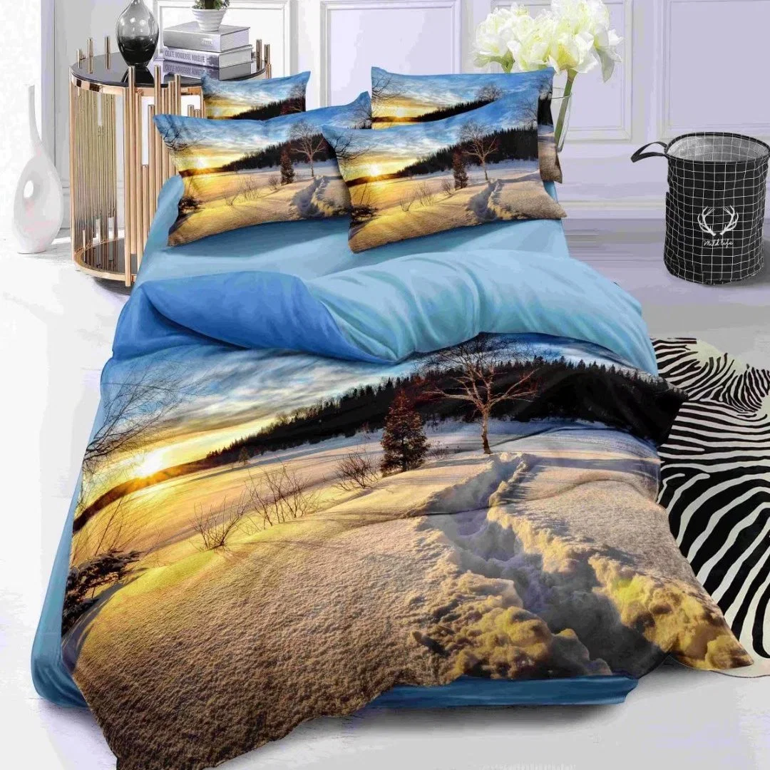 3D Printed 100% Microfiber Bedroom Home Textiles Bedding Sheet Set