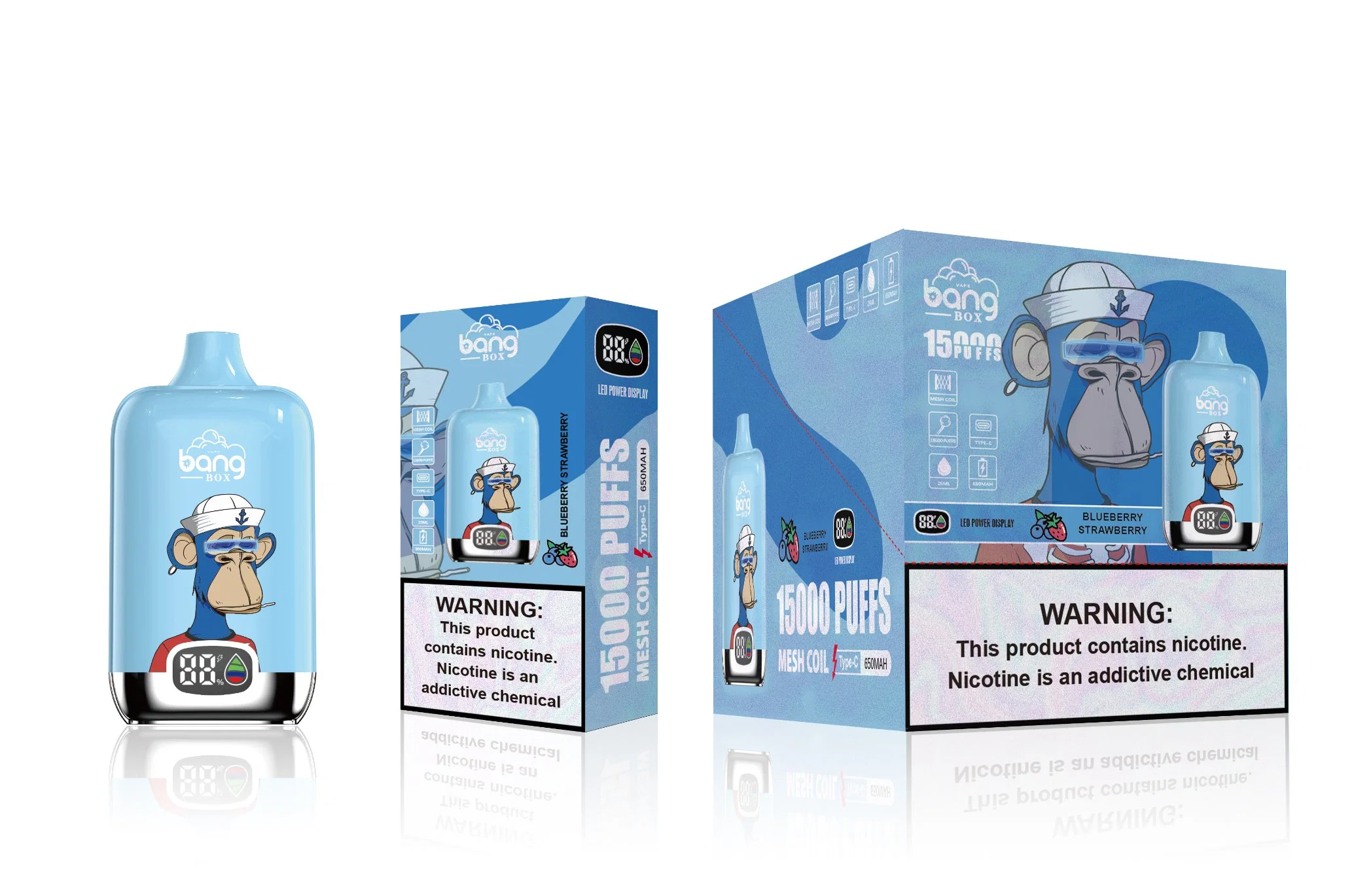 Bang Box 15000 Puffs 18000 Disposable Pape e cigarro com Caneta de papel de ponta LED 15K 13K 12K 26ml 5% NIC