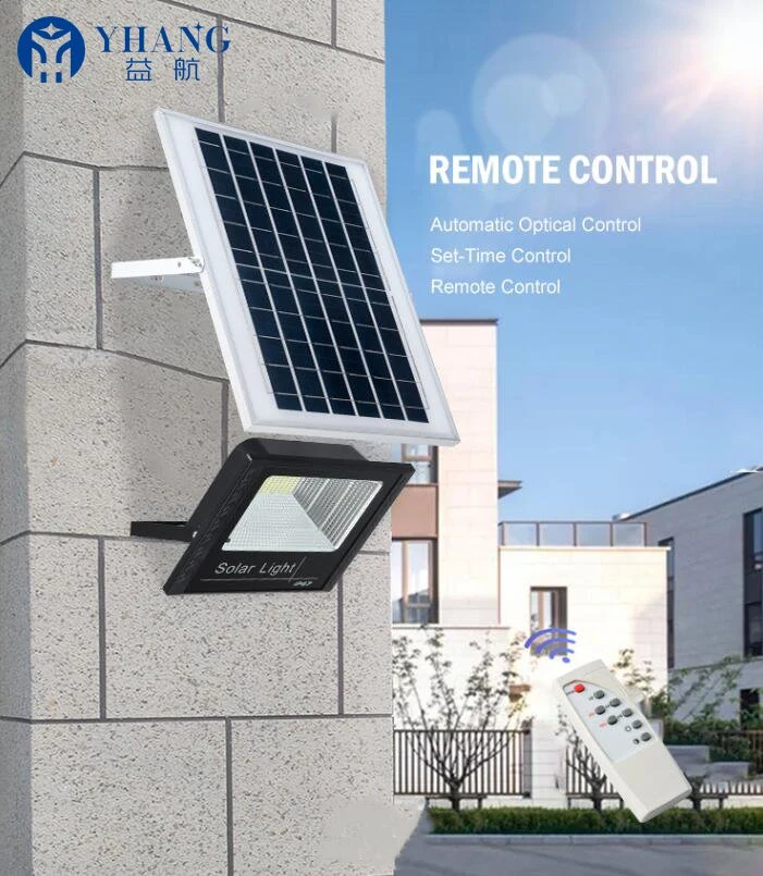 Yihang 2023 Hot Sell IP65 Outdoor Using Waterproof Solar Flood Light 150 Solar LED Floodlights for Garden