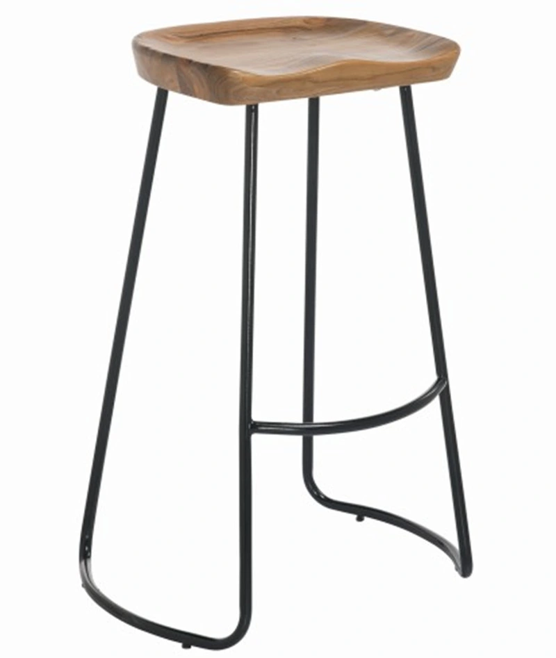 Modern Furniture Counter Height Wood Seat Bar Stool Bistro Cafe Kitchen Chair