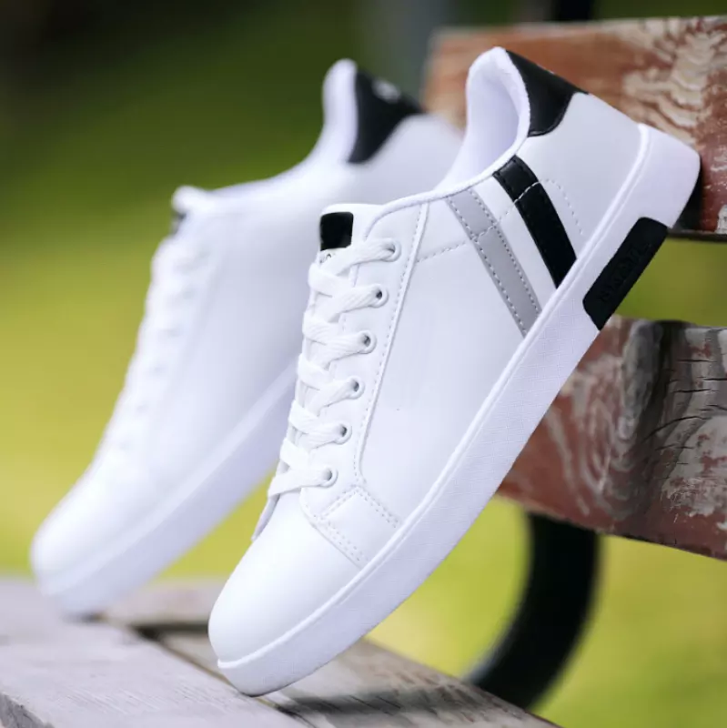 Adit Flat Shoes Lace-up White Shoes Casual Shoes EVA PU Men Shoes