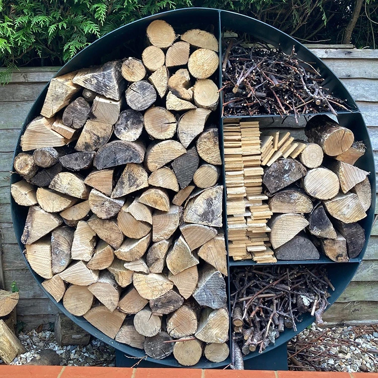 Custom Corten Steel Garden Holzlager Im Freien