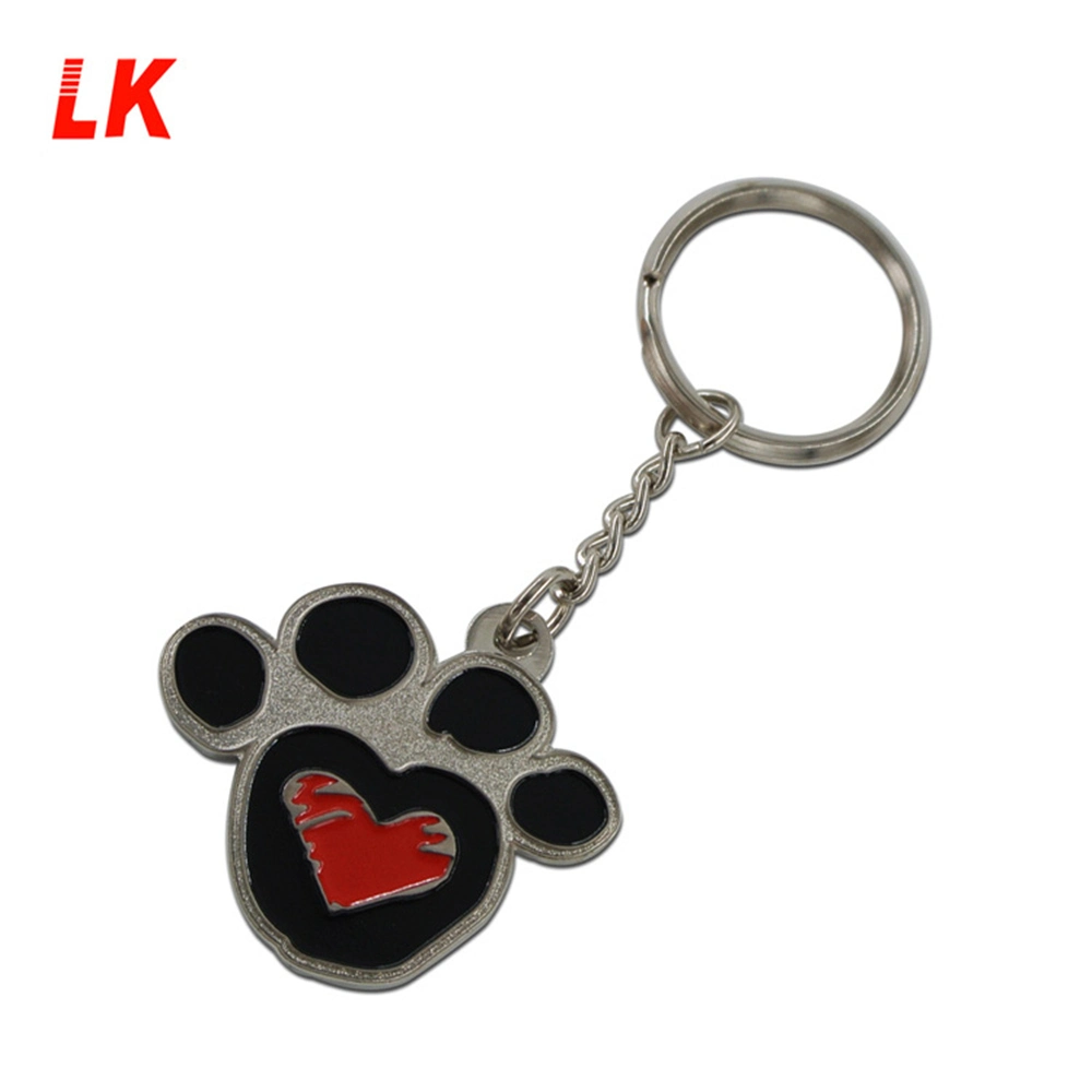 Promoción Inteligente Lovly Troqueladas perro lindo Llavero de metal de Anime con anillo