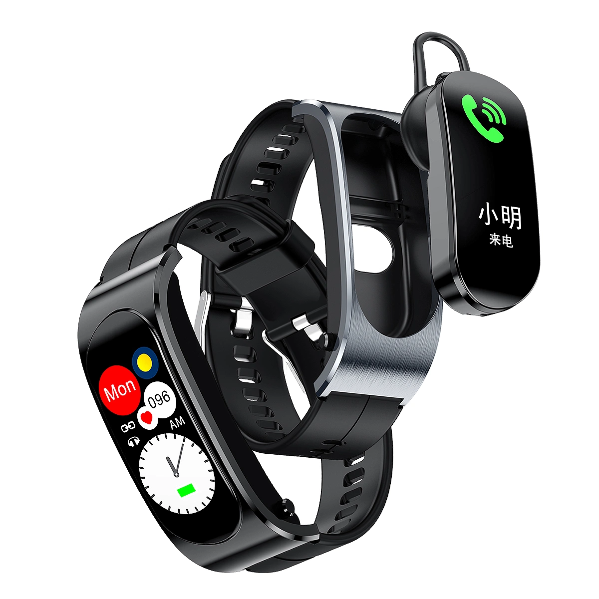 Sports pulseiras pulseiras pulseiras Talkable Tws Smart Veja TWS 2 em 1 auscultadores Bluetooth Smartwatch Tws