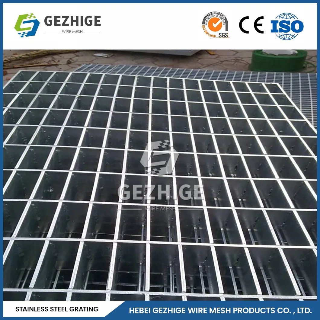 Gezhige Self-Cleaning Stainless Steel Channel Grate Manufacturing Custom Iron Steel Grating China 25 30mm Bearing Bar Pitch Ss Floor Drain Grating