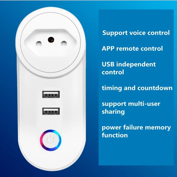 Tuya Socket with USB Home Remote Control WiFi Smart Plug